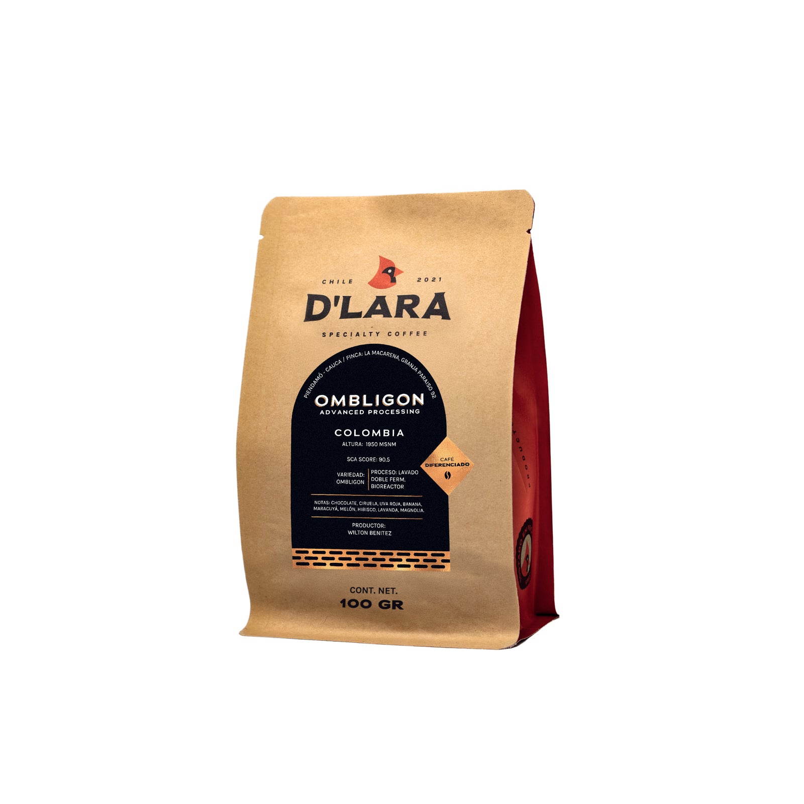 Café Granja Paraíso 92 Ombligon - 100g Grano Entero