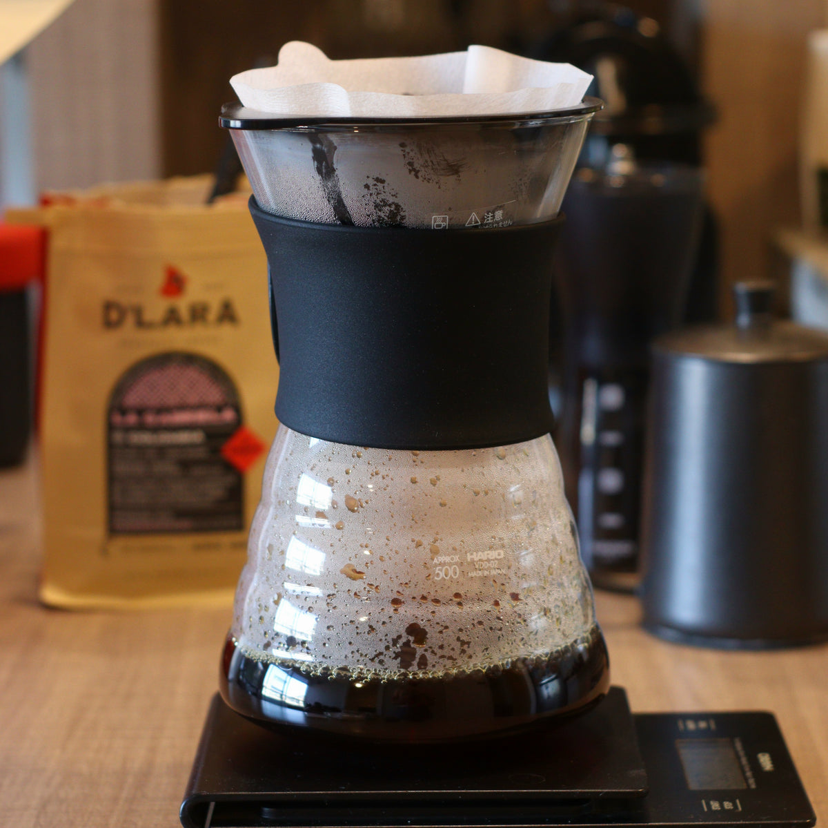 café d&#39;lara drip decanter hario v60