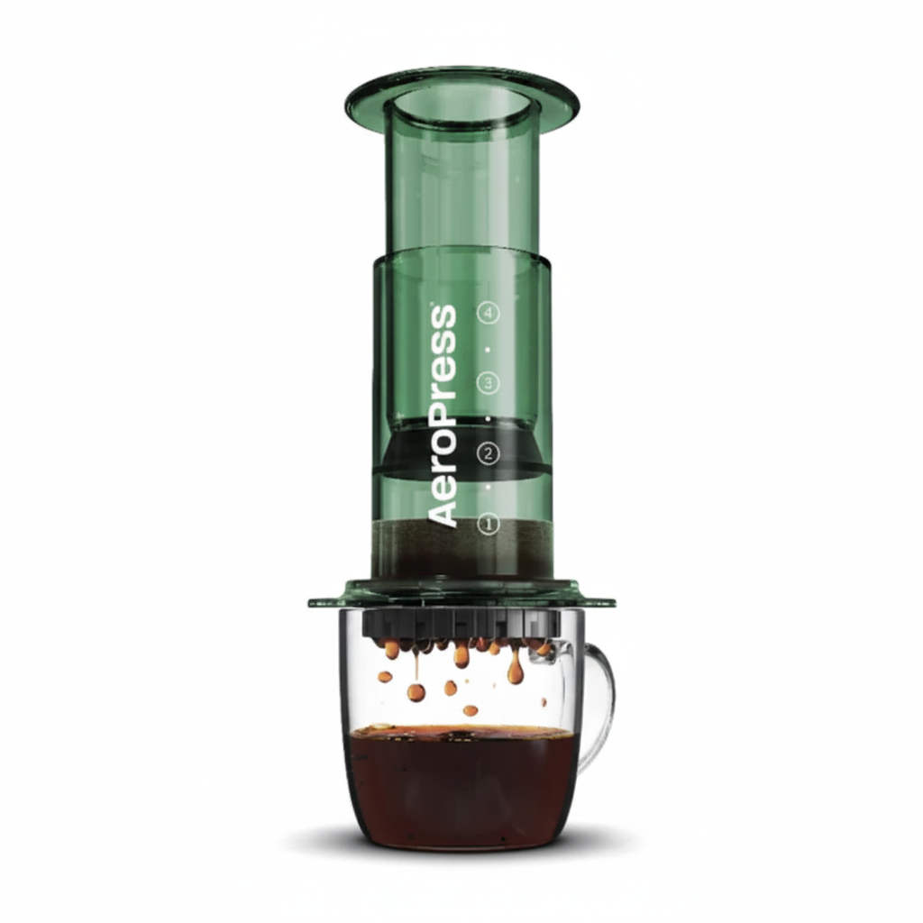 AeroPress Clear Green Original + Accesorios y Filtros