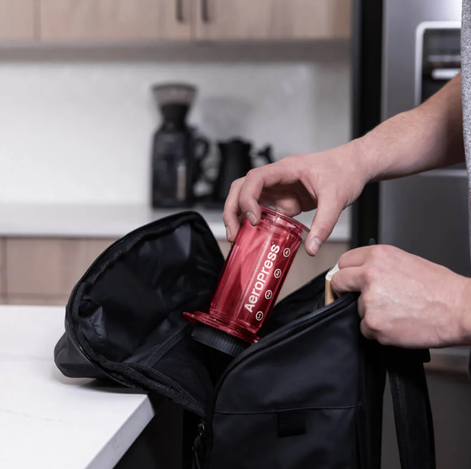 AeroPress Clear Red Original + Accesorios y Filtros