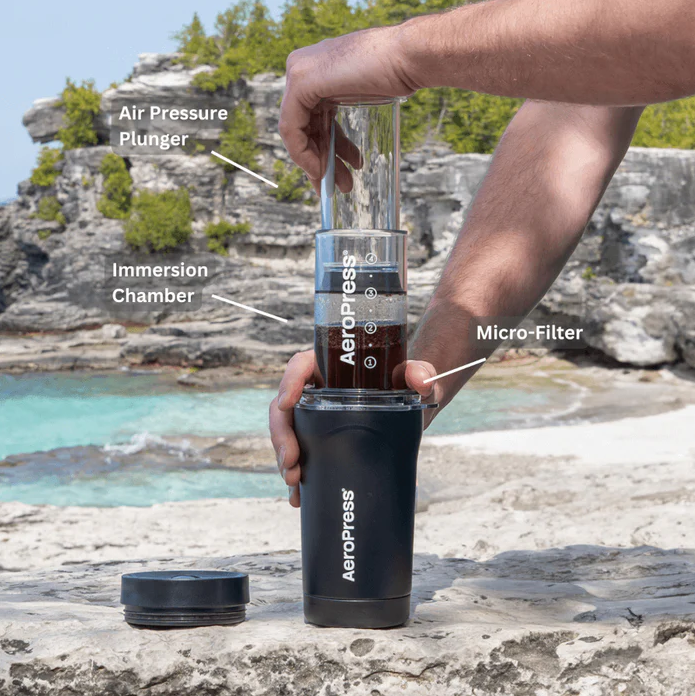 Aeropress Go Plus Black + Accesorios y Filtros