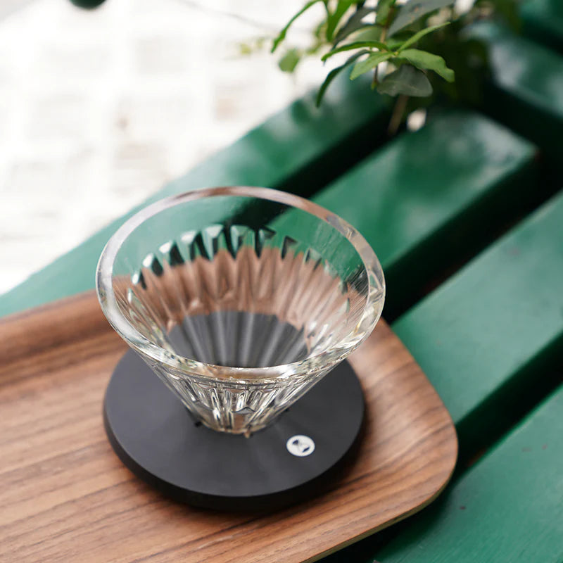 Cafetera Timemore Crystal Eye Glass Dripper 02 (1-4 tazas) Holder Black