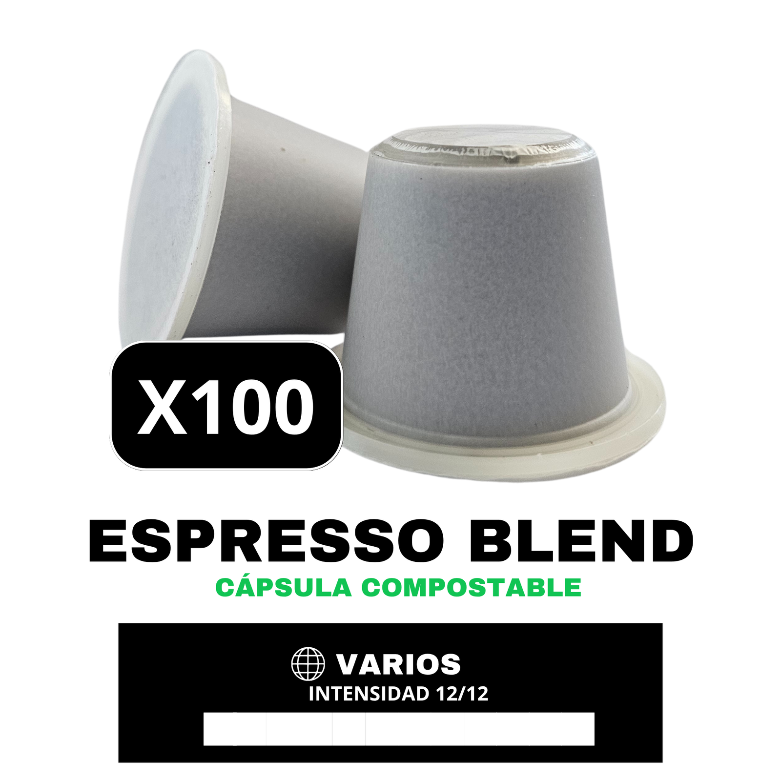 Box 100 cápsulas compostables Nespresso Compatible - Espresso Blend