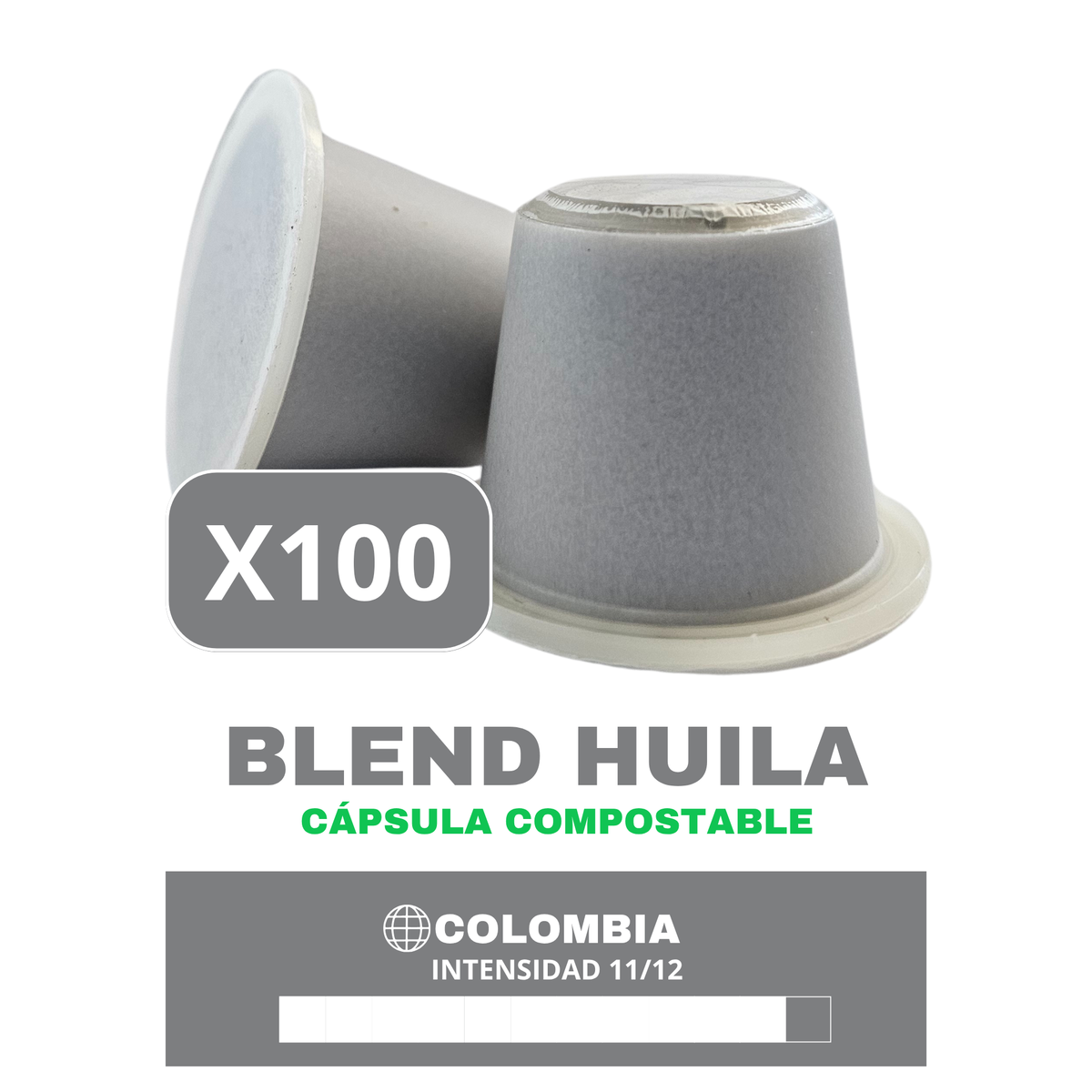 Box 100 cápsulas compostables Nespresso Compatible - Blend Huila Colombia