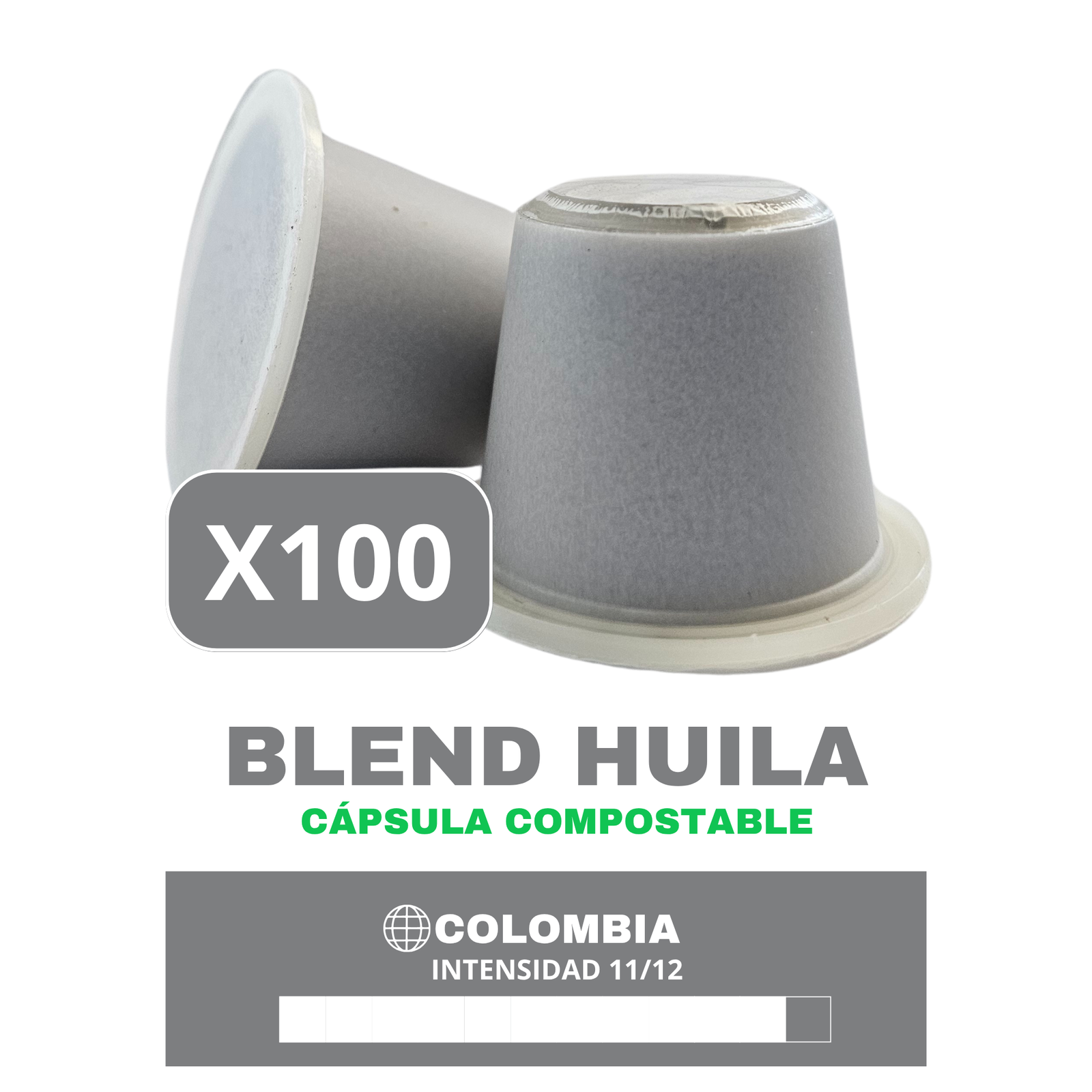 Box 100 cápsulas compostables Nespresso Compatible - Blend Huila Colombia