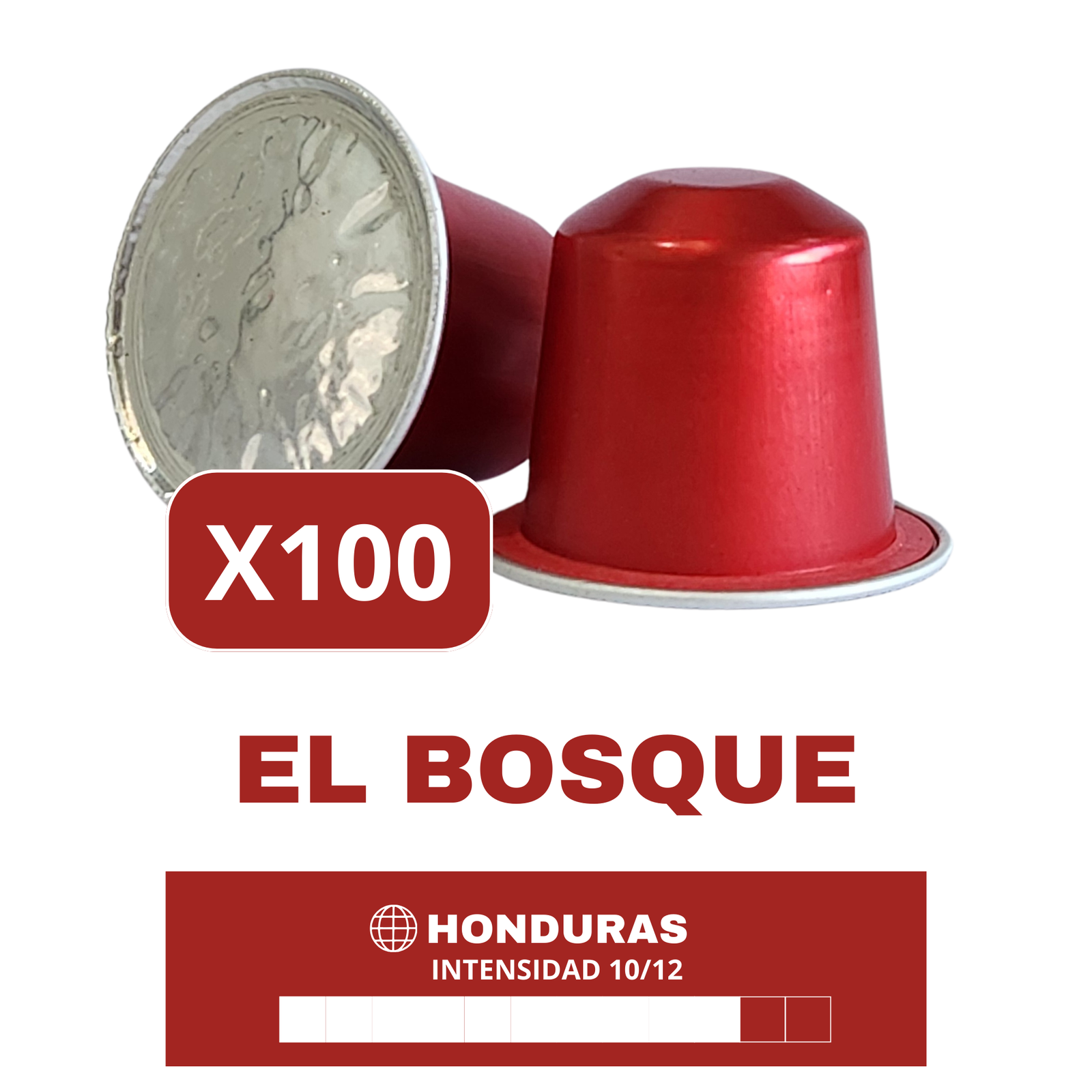 Box 100 cápsulas Aluminio Nespresso Compatible - El Bosque Honduras
