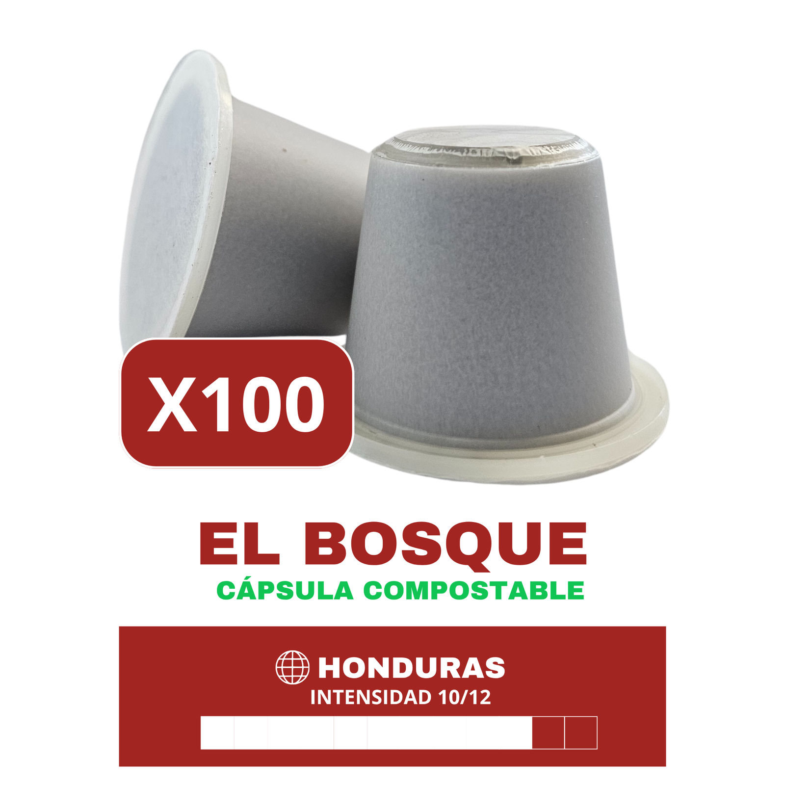 Box 100 cápsulas Compostables Nespresso Compatible - El Bosque Honduras