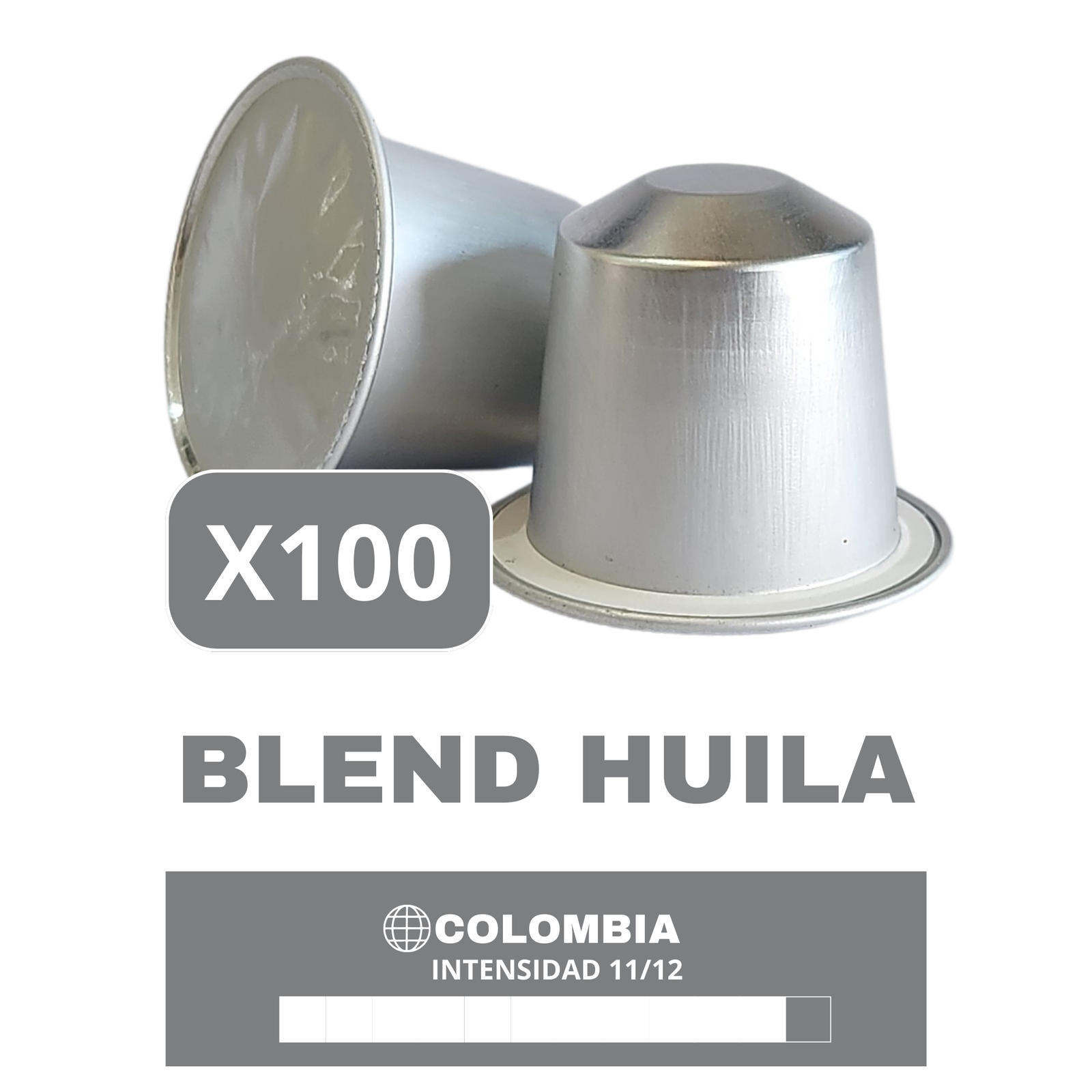Box 100 cápsulas Aluminio Nespresso Compatible - Blend Huila Colombia
