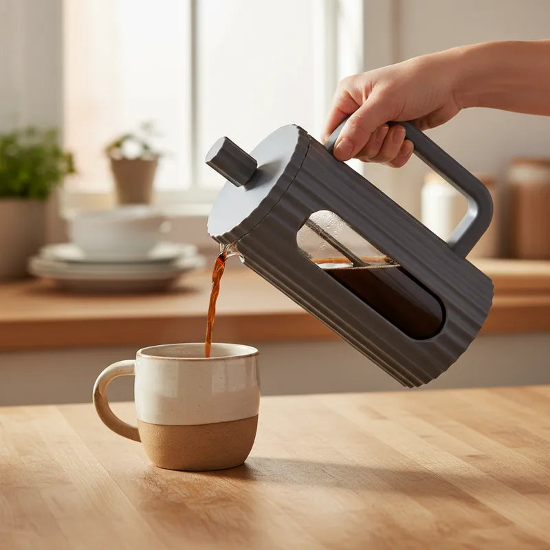 Cafetera Prensa Francesa Oroley Amalfi Gris - 6 Tazas