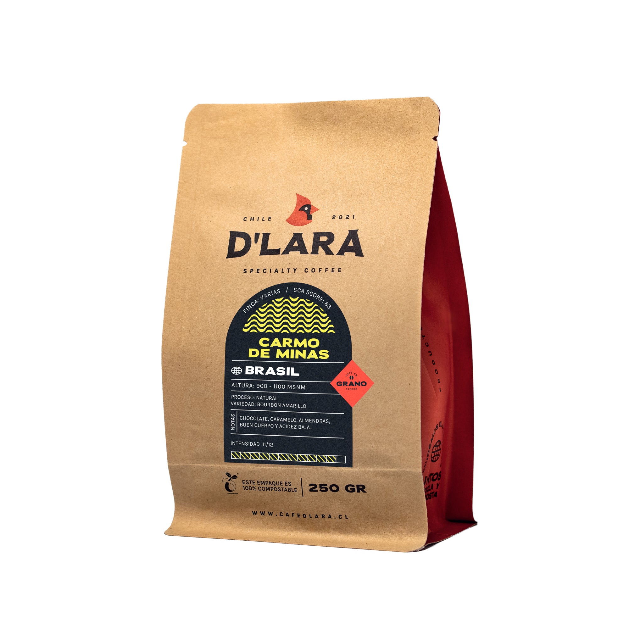 250G Café de Especialidad Carmo de Minas - Brasil en Grano o Molido