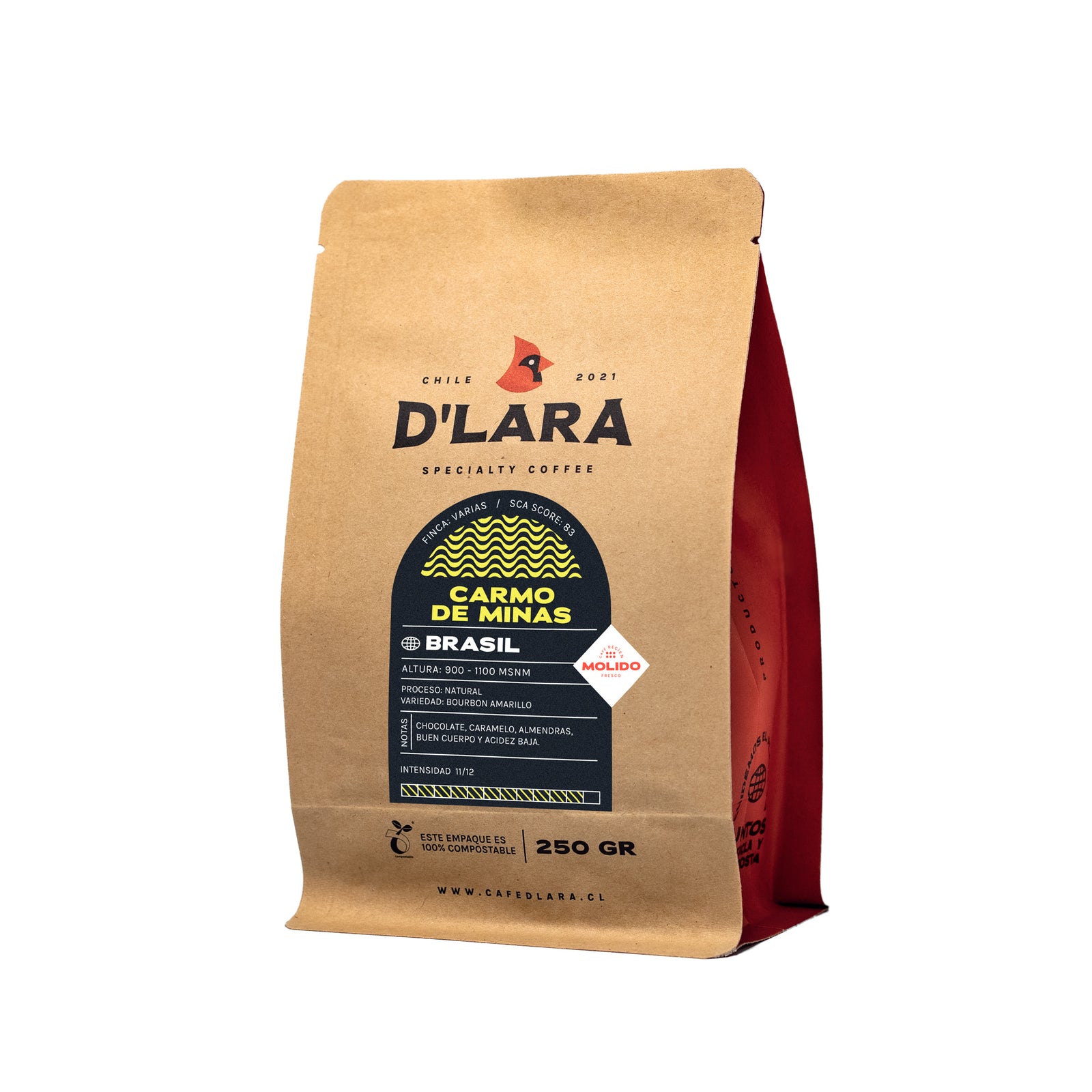 250G Café de Especialidad Carmo de Minas - Brasil en Grano o Molido