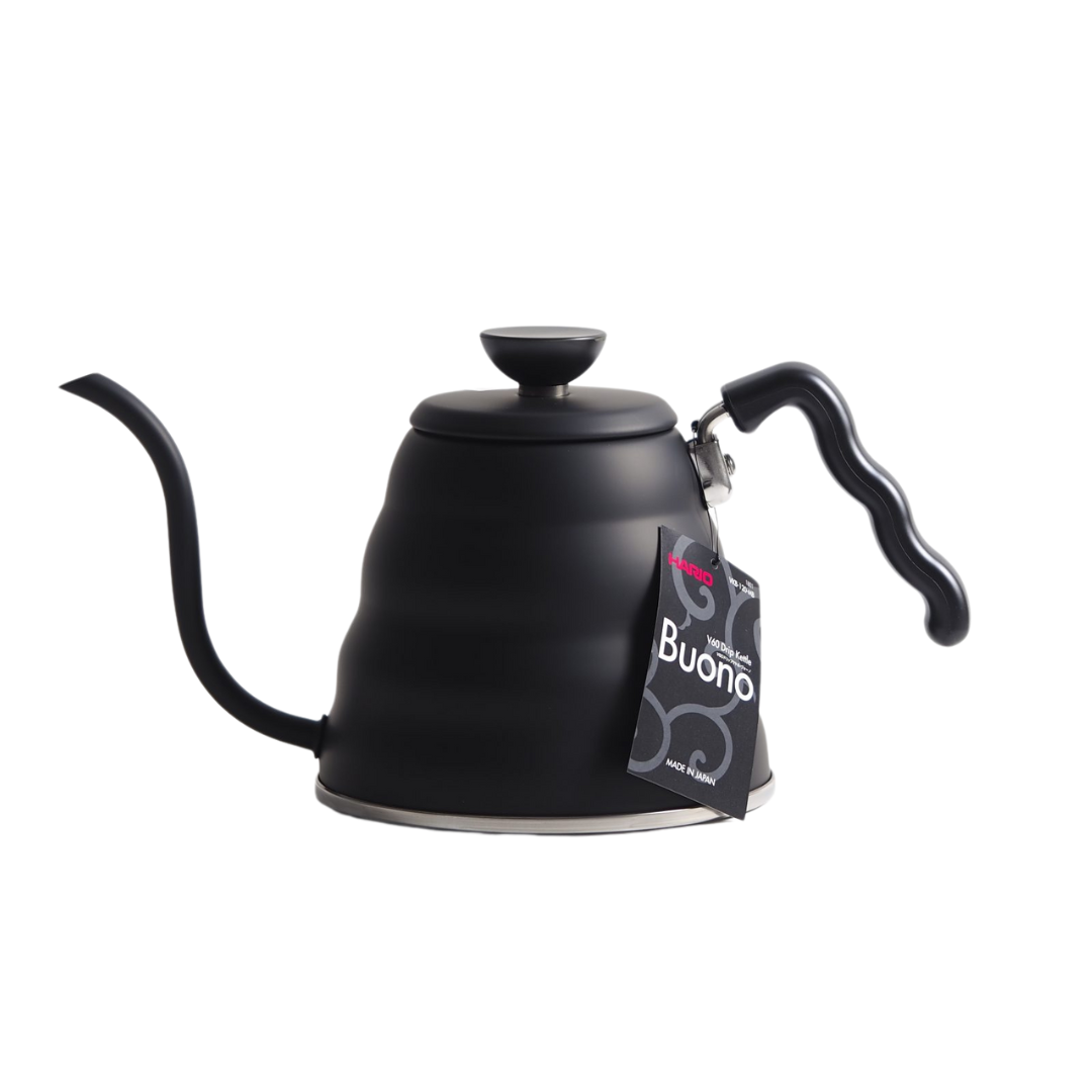 Kettle Tetera Original Buono de Hario Cuello de Cisne 1.2 Litros Negro Mate