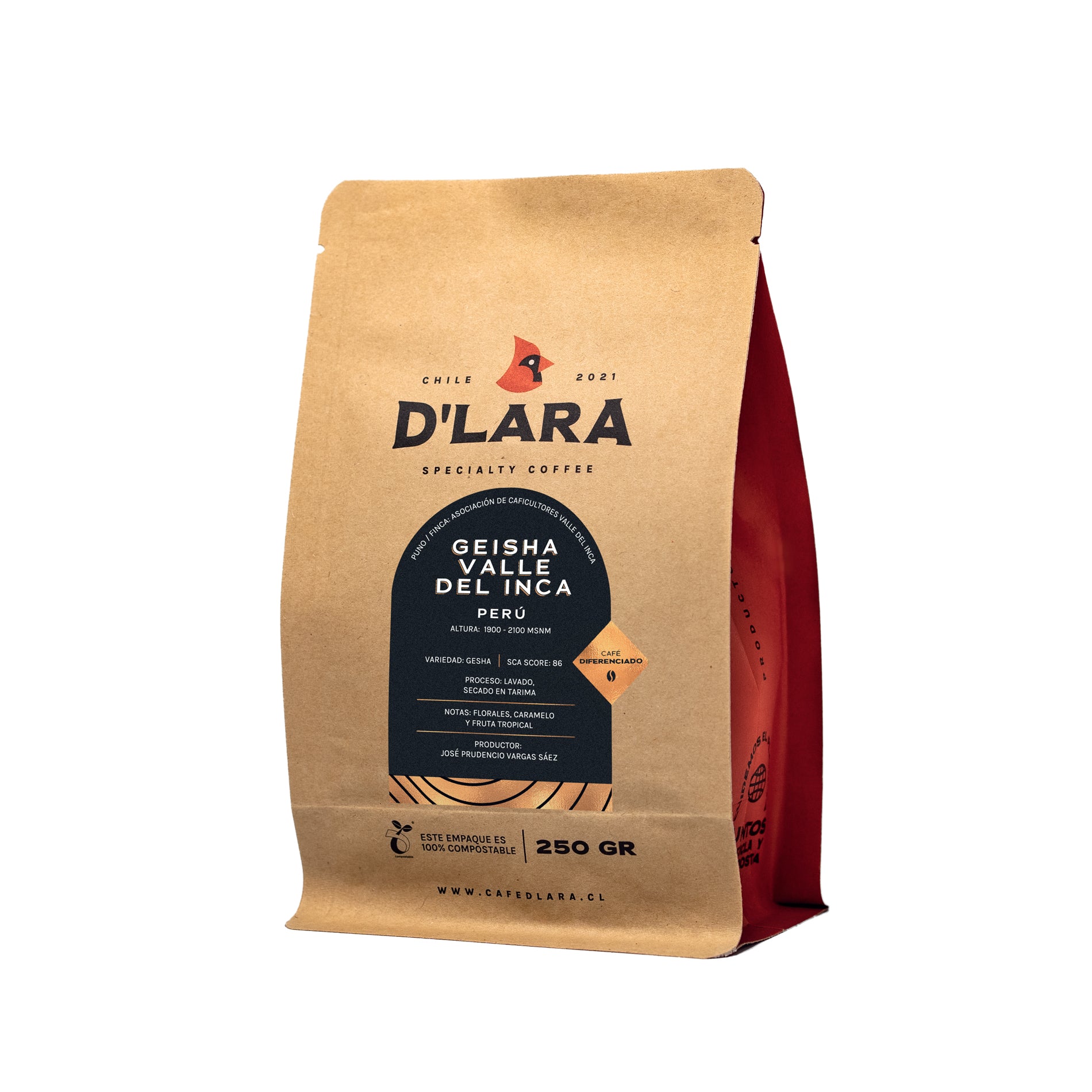 Café Geisha Valle del Inca, Perú - 250g Grano Entero