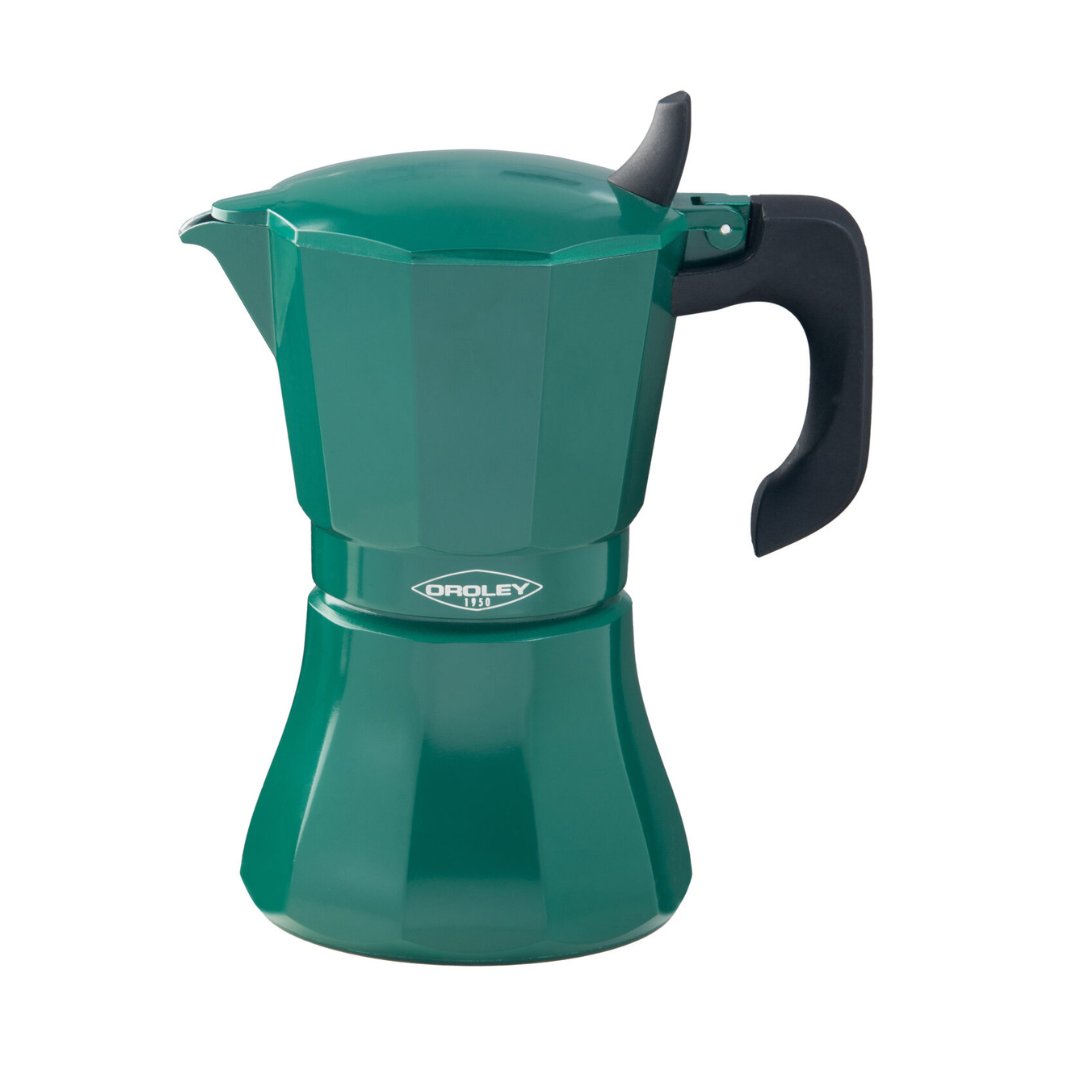 Cafetera Moka Italiana Oroley Petra de 6 Tazas Verde