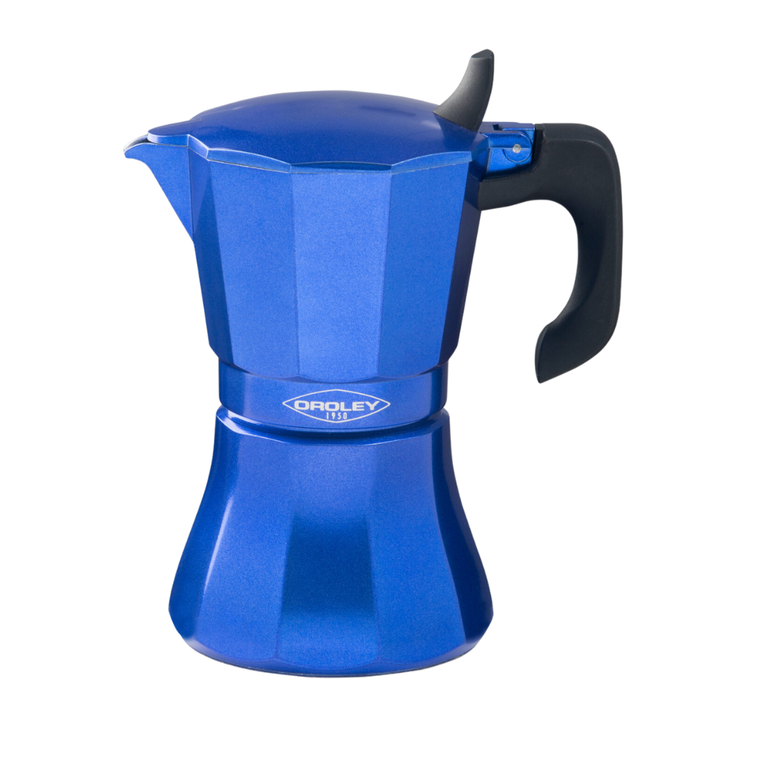 Cafetera Moka Italiana Oroley Petra de 6 Tazas Azul