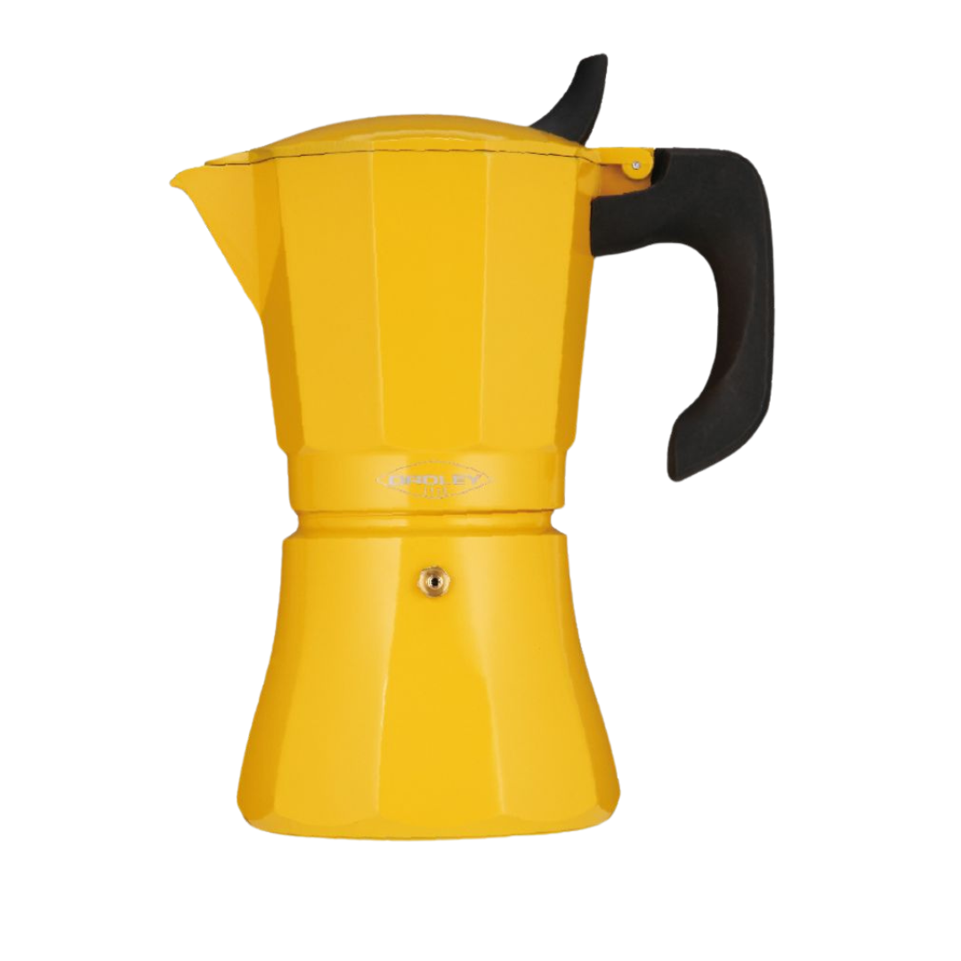 Cafetera Moka Italiana Oroley Petra de 6 Tazas Mostaza