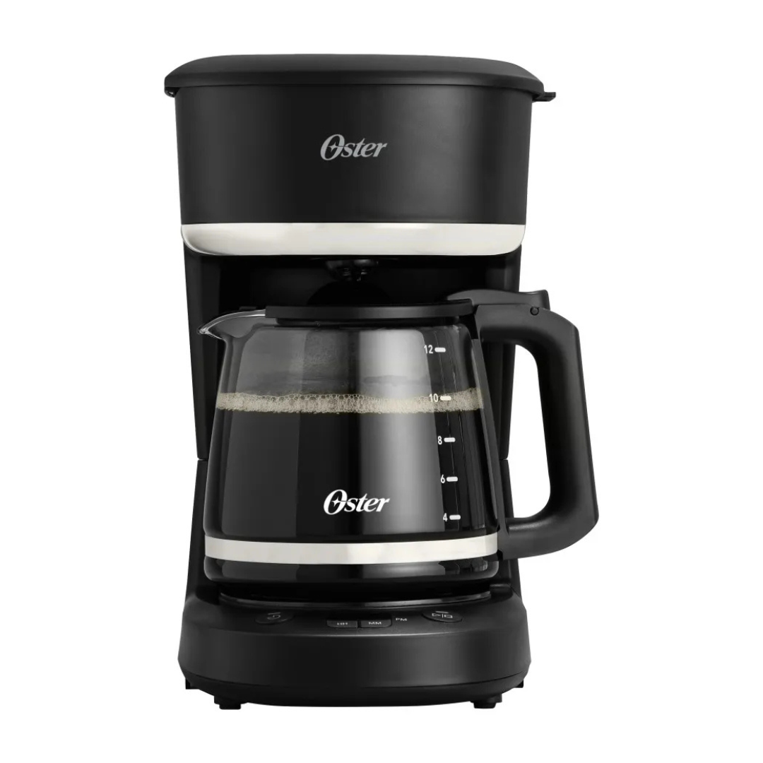 Cafetera Oster 12 Tazas Programable con Filtro Reutilizable BVSTDCP121B