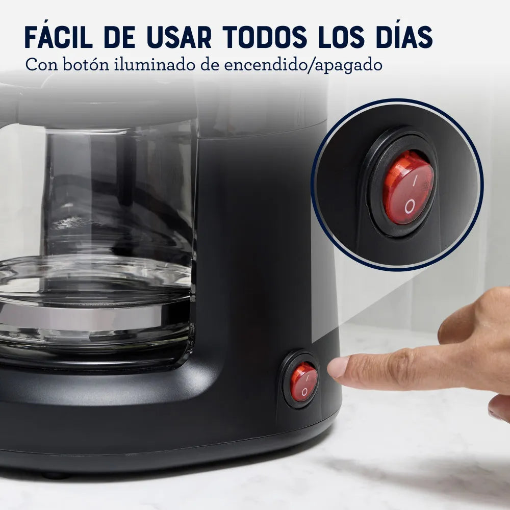 Cafetera Oster 5 Tazas con filtro reutilizable BVSTDCS51B