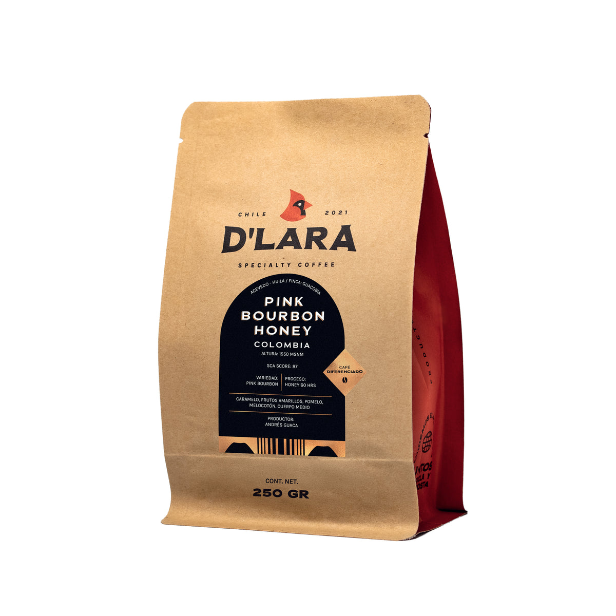 Café Pink Bourbon Honey, Colombia - 250g Grano Entero