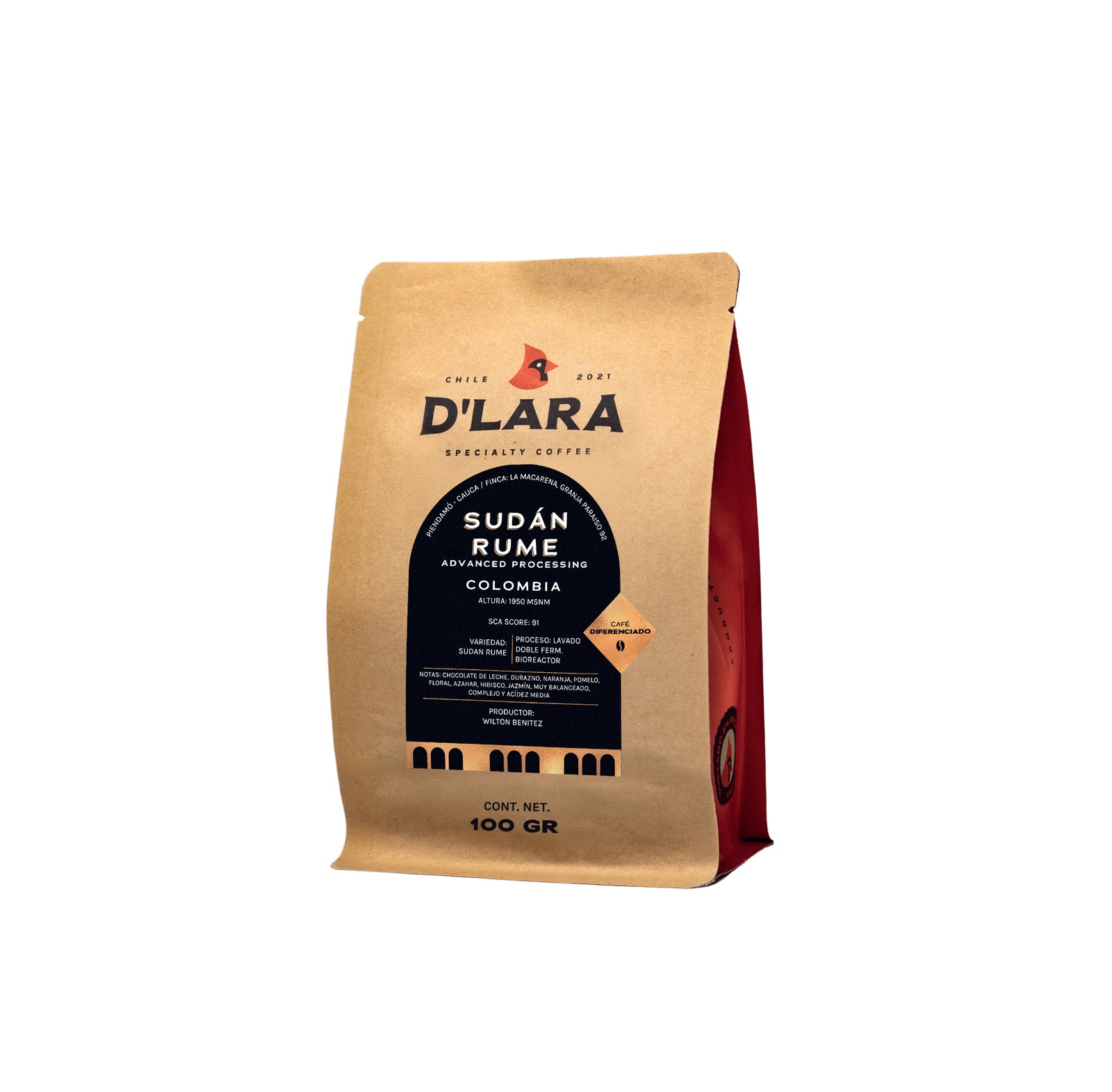Café Granja Paraíso 92 Sudán Rume - 100g Grano Entero