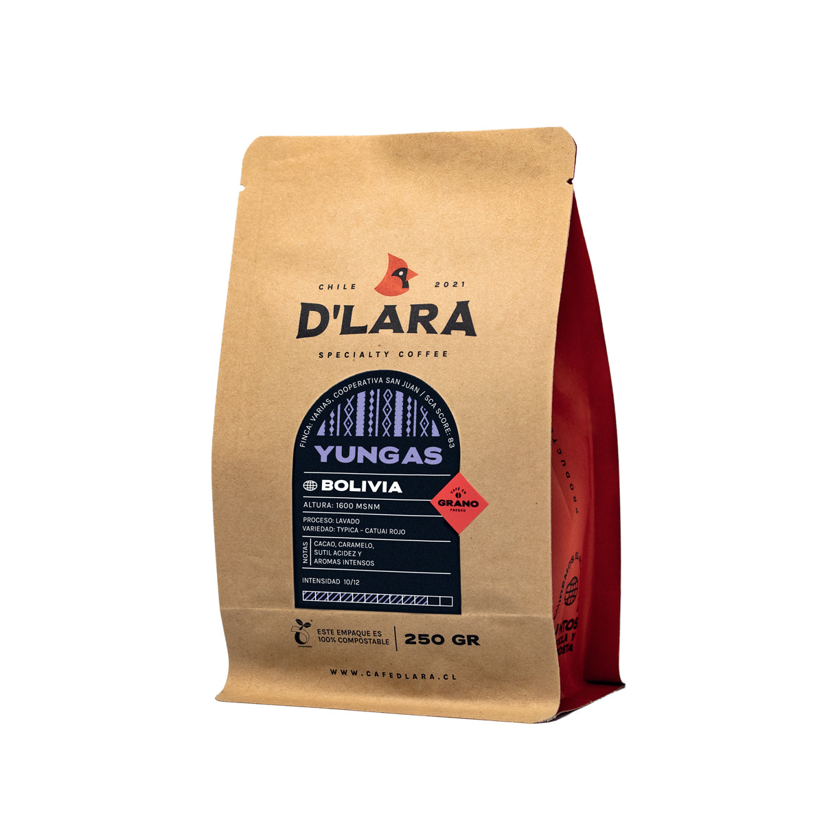 250G Café de Especialidad Yungas - Bolivia en Grano o Molido