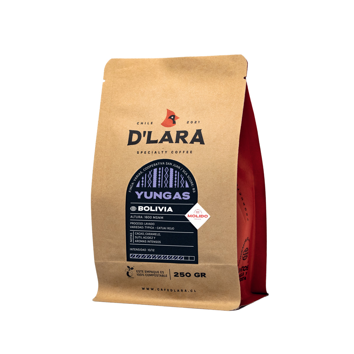250G Café de Especialidad Yungas - Bolivia en Grano o Molido