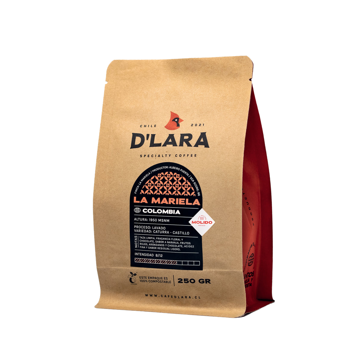 250G Café de Especialidad La Mariela, Colombia en Grano o Molido