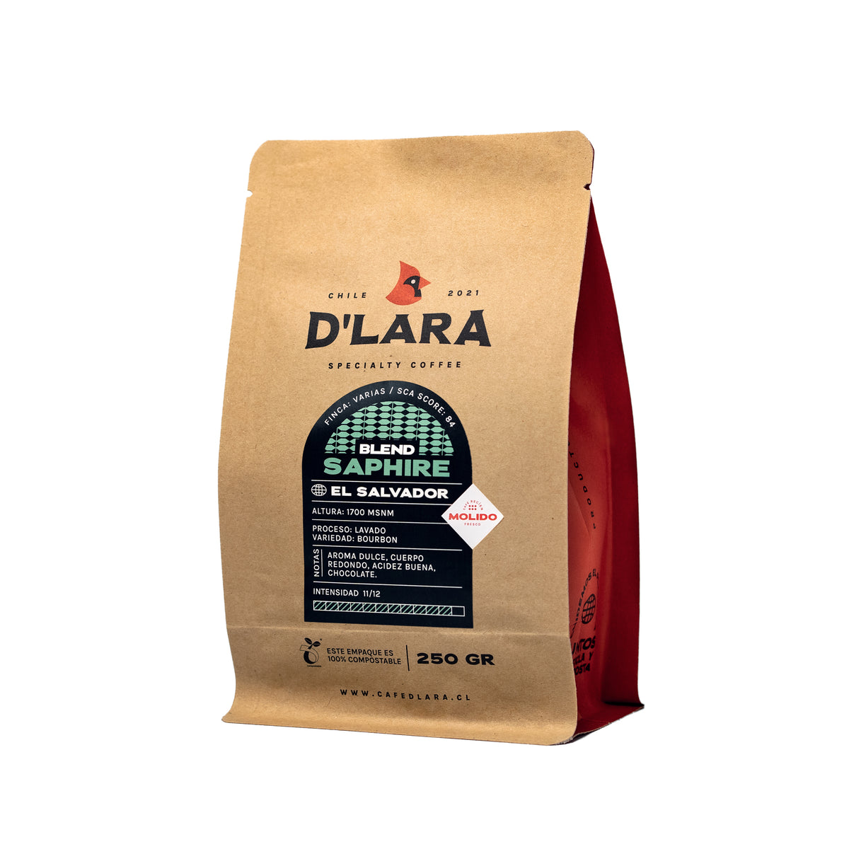 250G Café de Especialidad Blend Saphire, El Salvador en Grano o Molido